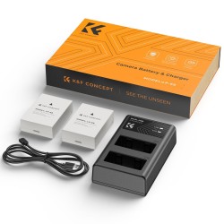 K&F Concept LP-E8 Battery and Charger Pack with Dual Slot Charger for Canon K&F Concept LP-E8 Battery and Charger Pack with Dual Slot Charger for Canon